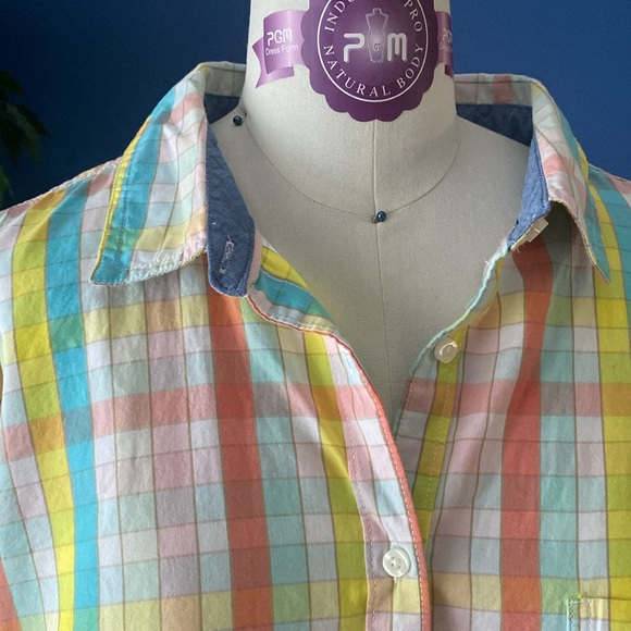 Pastel Check Long Sleeve Button Up - Picture 2 of 16